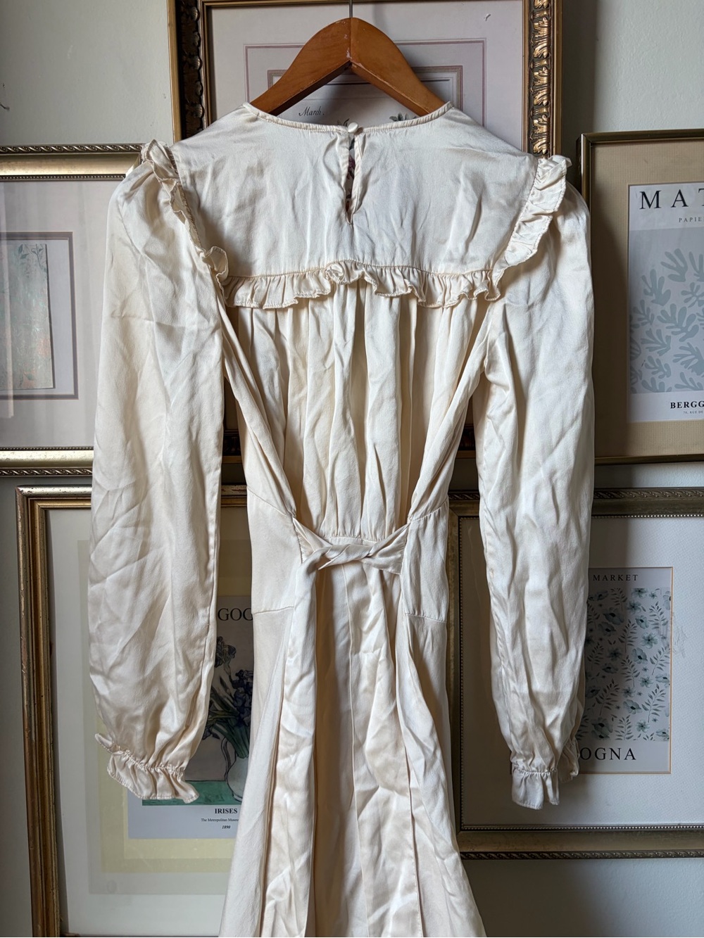Doen Lorelei Long Sleeve Silk Midi Dress size S - Picture 15 of 16